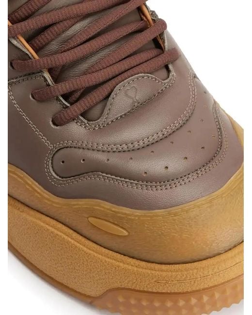 AMI Brown Ami Sn1509 Leather Sneakers