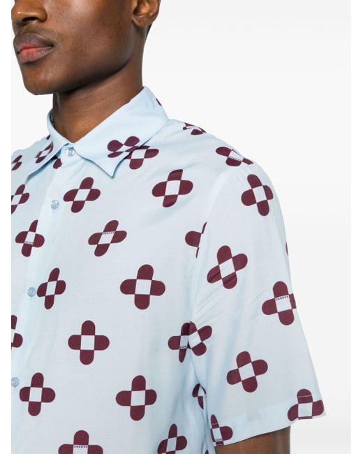 Sandro White Floral-print Shirt for men