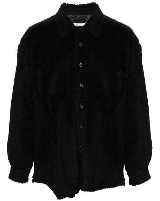 Maison Margiela Black Teddy Faux-shearling Shirt for men