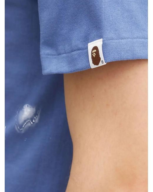 A Bathing Ape Blue Printed T-Shirt for men