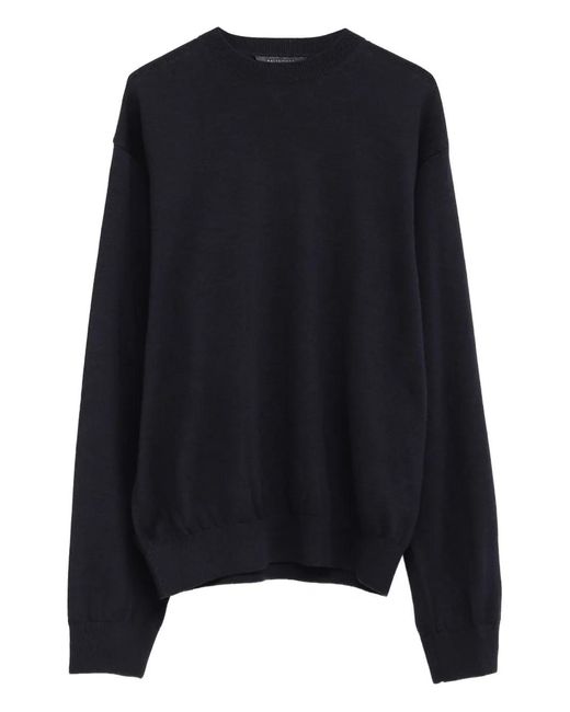 Balenciaga Blue Crew-Neck Sweater for men