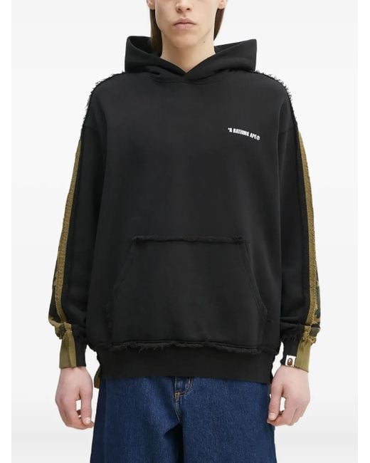 Felpa Con Stampa Camouflage E Cappuccio di A Bathing Ape in Black da Uomo