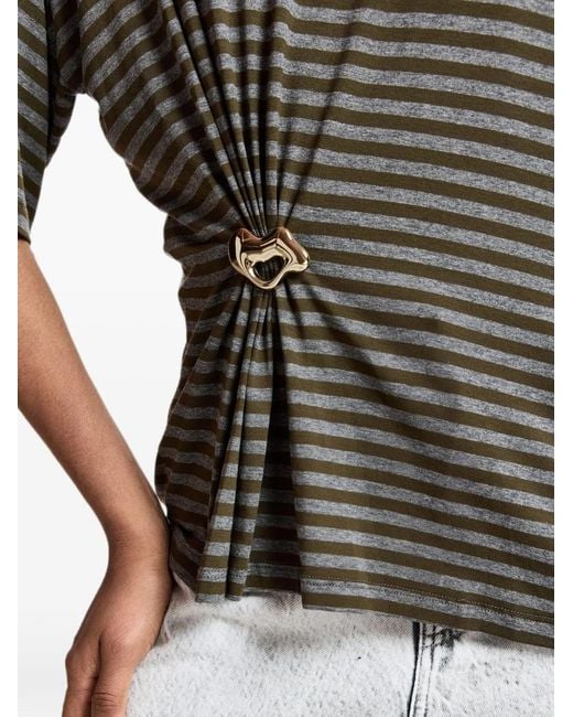 Essentiel Antwerp Gray Kriss Striped T-Shirt