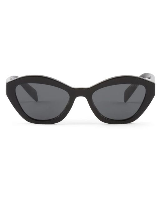 Prada Gray Curved Cat-Eye Frame Sunglasses