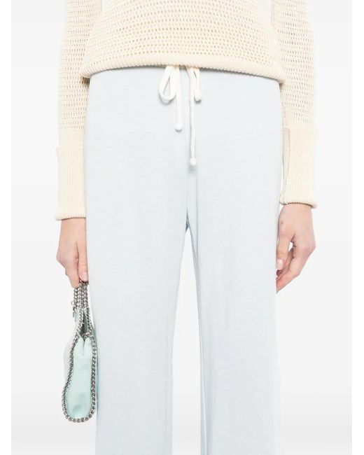 James Perse White Terry Wide-Leg Trousers