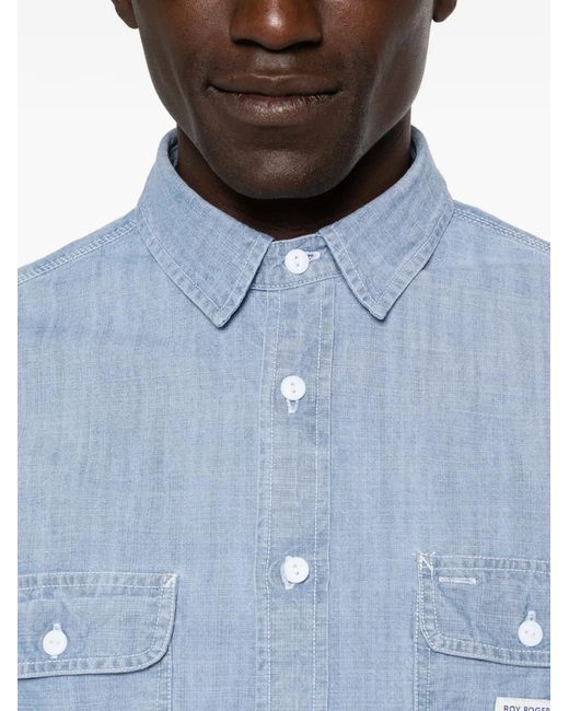 Roy Rogers Blue Logo-Patch Shirt for men