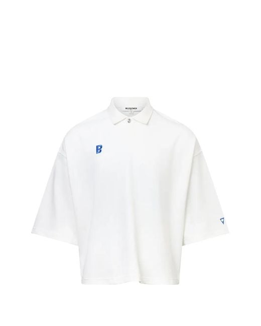 Black Jack Jewelry White Embroidered Polo Shirt