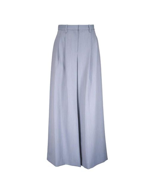 Twp Blue Spring Pleated Trousers