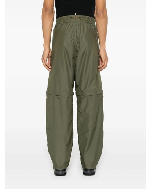 Moncler Green Straigh-Leg Adjustable Trousers for men