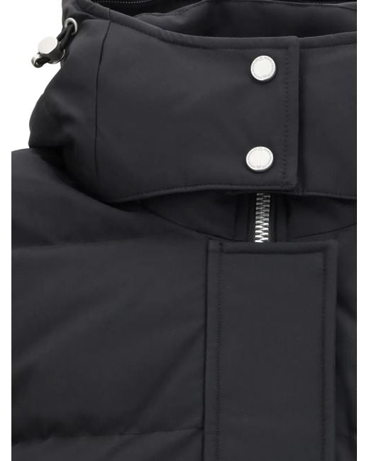 Moose Knuckles Black Button Hooded Jacket
