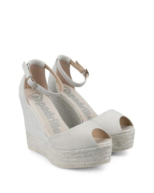 Espadrilles White Wedge Peep-Toe Sandals