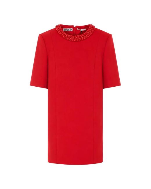 Essentiel Antwerp Red Kaylin Bead-Embellished Dress