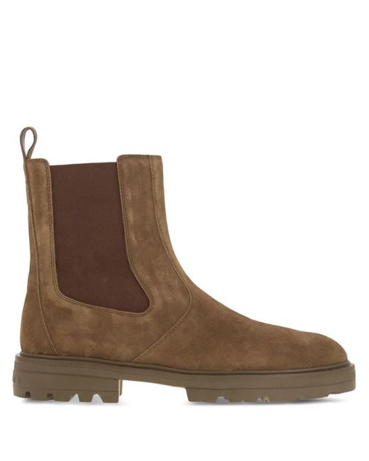 Hogan Brown H673 Chelsea Ankle Boots for men