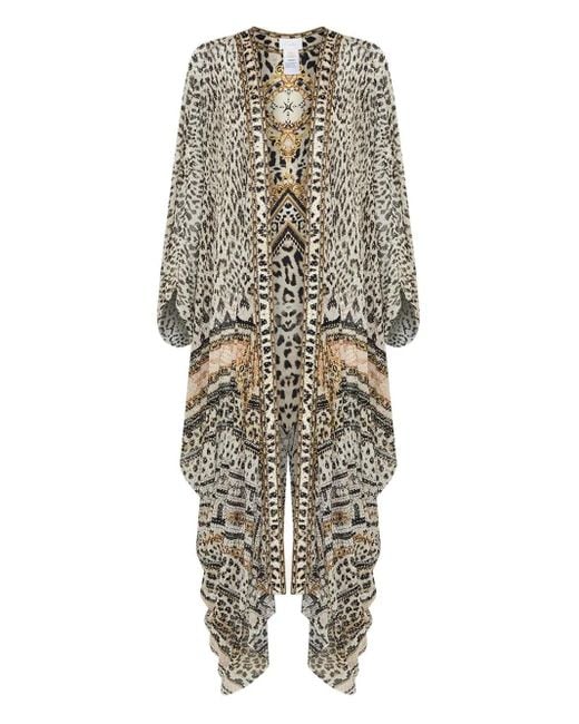 Camilla Natural Mosaic-Panel Layer Jacket
