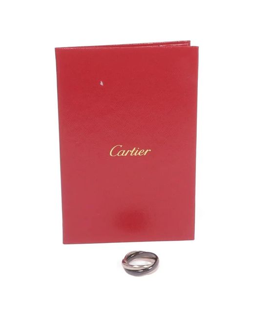 Cartier Red 18K Trinity Ceramic Ring for men