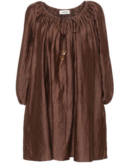 Aeron Blouson Mini-jurk in het Brown