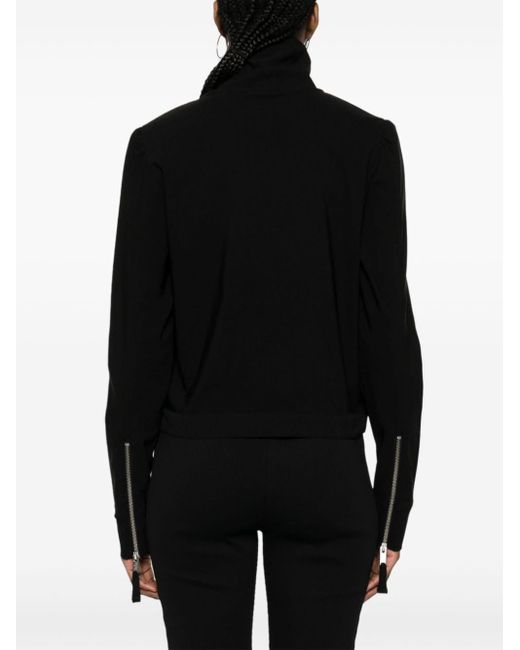 Thom Krom Black Stand-up-collar Ribbed Jacket
