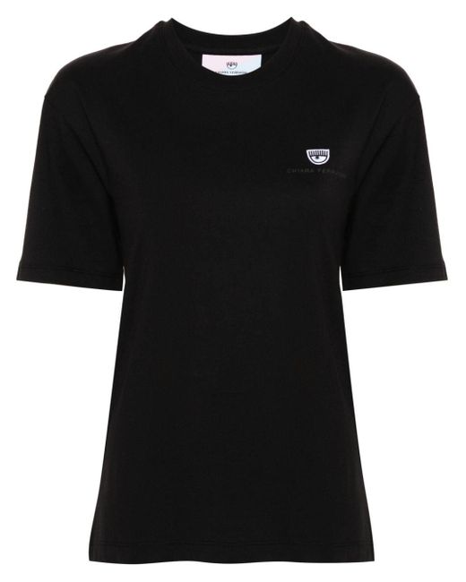 T-shirt en coton à motif Eyelike Chiara Ferragni en coloris Black