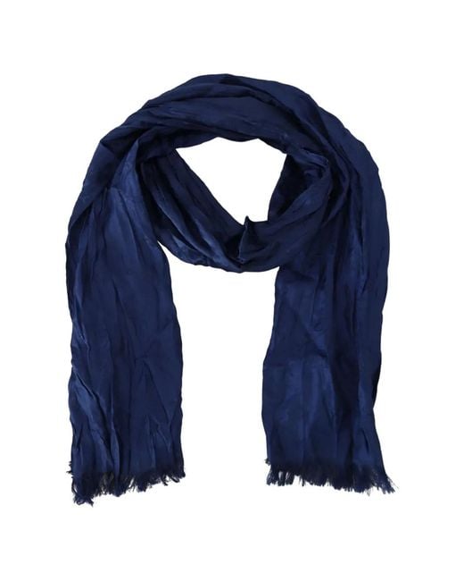 CoSTUME NATIONAL Blue Logo-Jacquard Silk Scarf