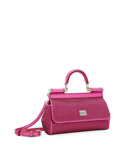 Dolce & Gabbana Pink Kleine Sicily Handtasche