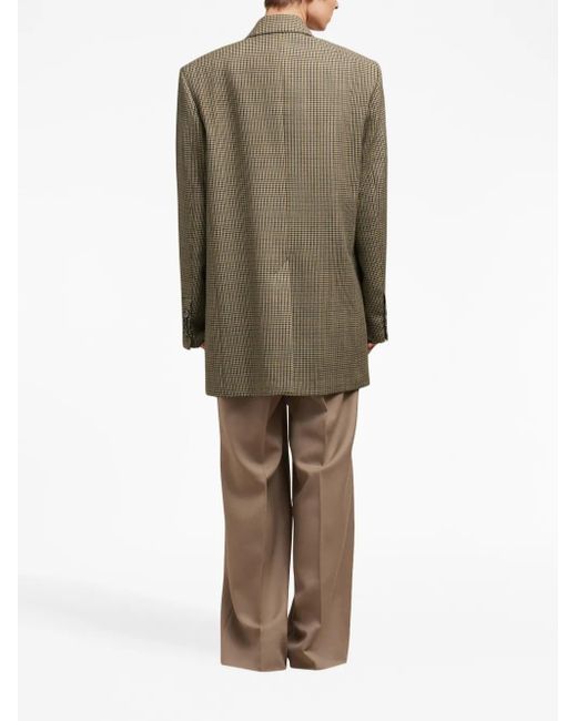 AMI Multicolor Virgin Wool Blazer With Pied De Poule Motif