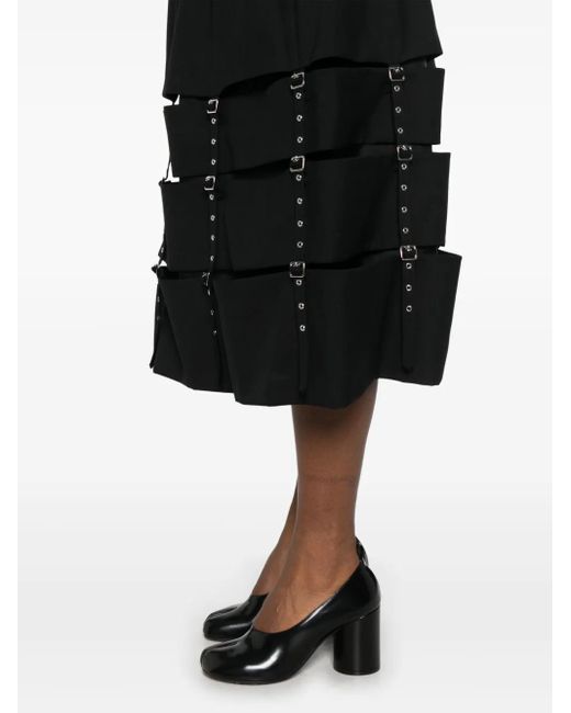 Jupe Mi-Longue À Boucle Décorative Noir Kei Ninomiya en coloris Black