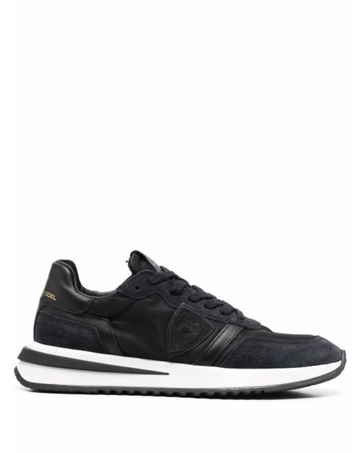 Philippe Model Black Low-Top Lace-Up Sneakers