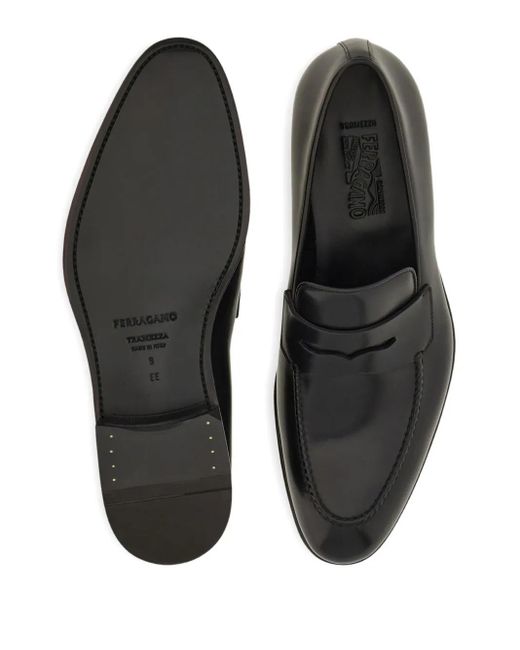 Mocasines de piel Ferragamo de hombre de color Black
