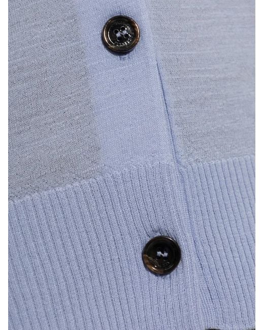 Burberry Blue Wendy Button-Fastening Knitted Cardigan