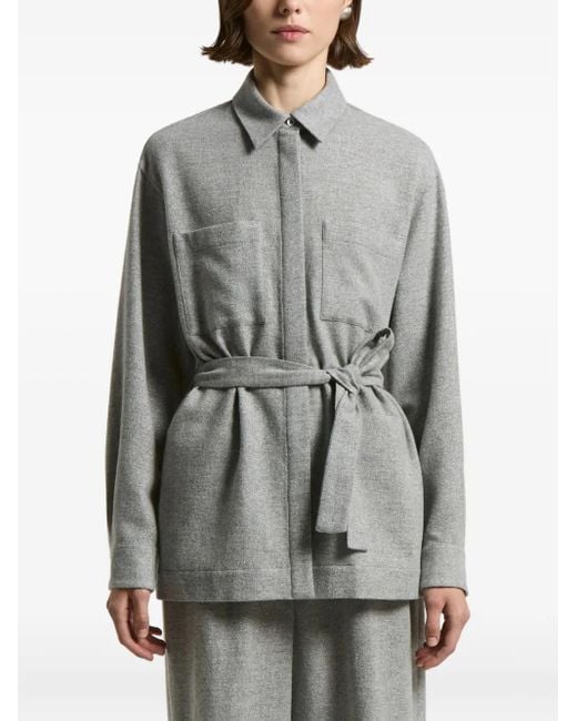 Camicia Con Cintura E Tasca di Peserico in Gray