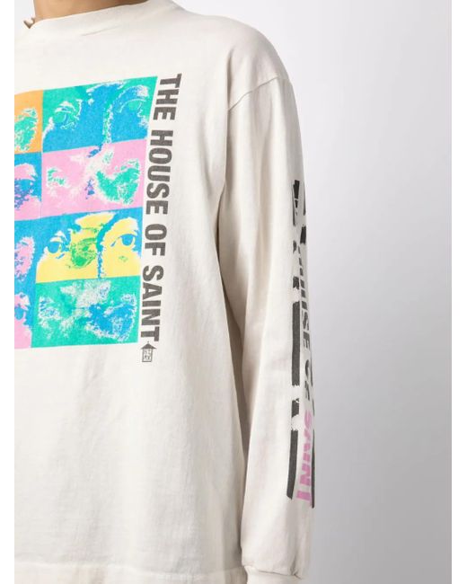 T-Shirt Imprimé À Manches Longues SAINT Mxxxxxx pour homme en coloris Blue