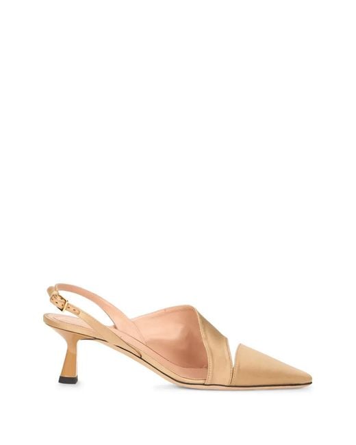 Alberta Ferretti Pink Pointed-Toe Slingback Pumps