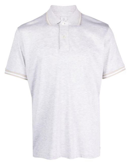 Eleventy White Short-sleeved Polo Shirt for men