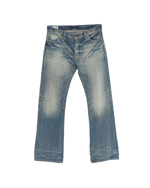 Mastercraft Union Blue Logo-Patch Straight-Hem Jeans