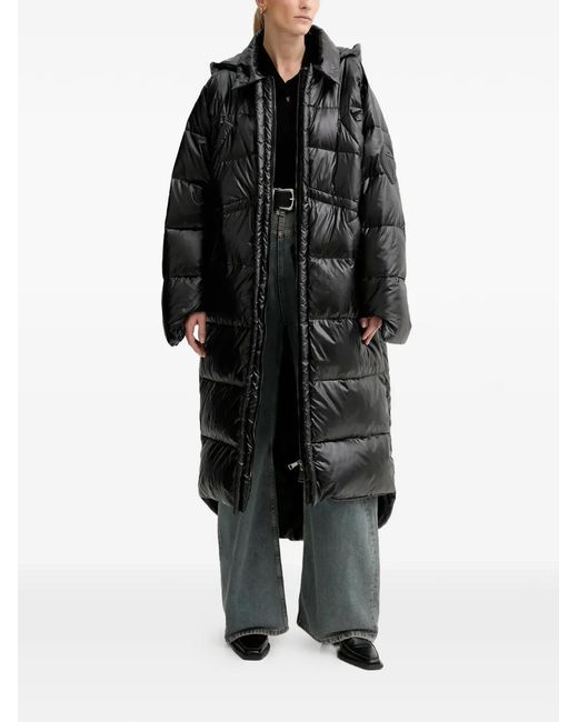 MMC Studio Black Hooded Oversized Puffer Jacket