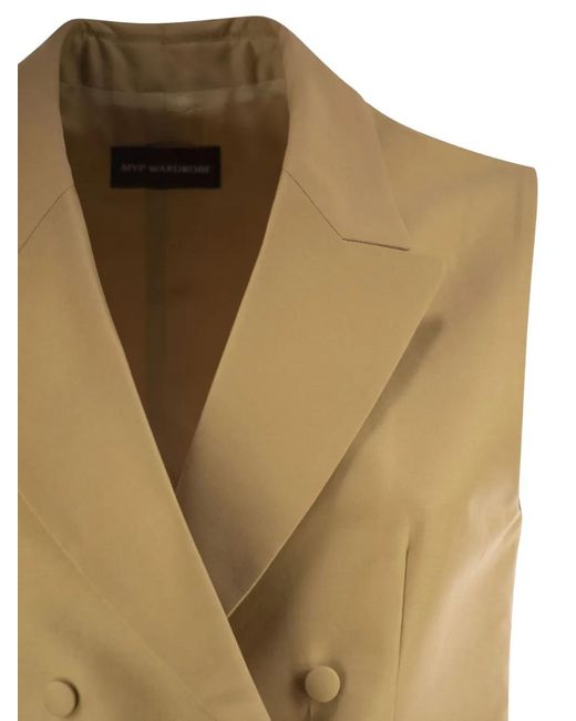 MVP WARDROBE Natural Double-Breasted Waistcoat