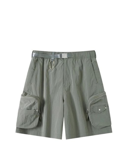 Spoonyard Gray Zip-Pockets Cargo Shorts