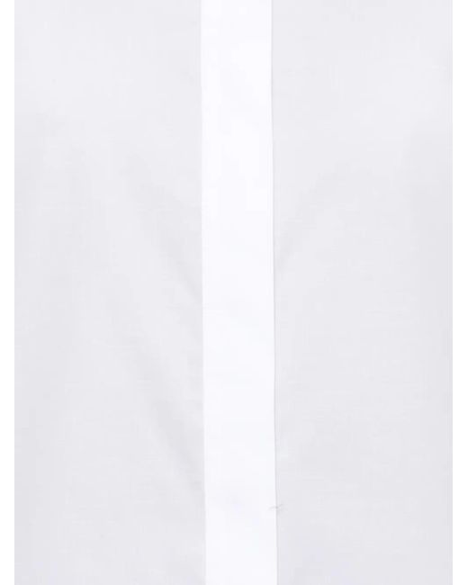 Peserico White Sheer-Panel Cap-Sleeve Shirt