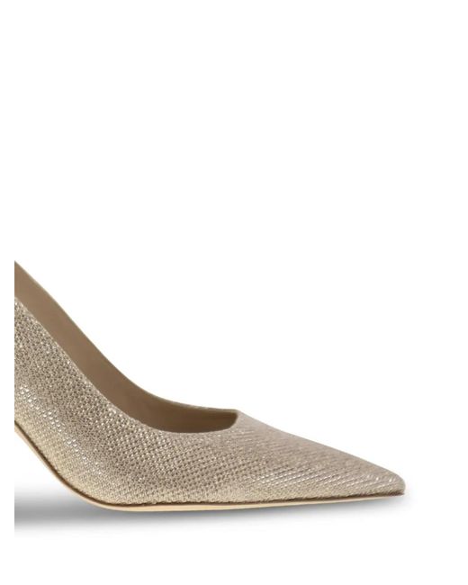 Stuart Weitzman White 75Mm Pointed Slingback