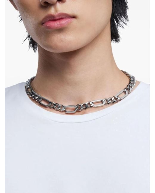 DIESEL White Dx1626040 Chain-Link Necklace