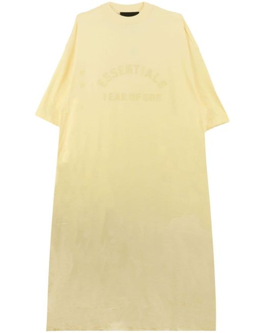 Fear Of God Yellow Logo-print Crew-neck T-shirt Dress