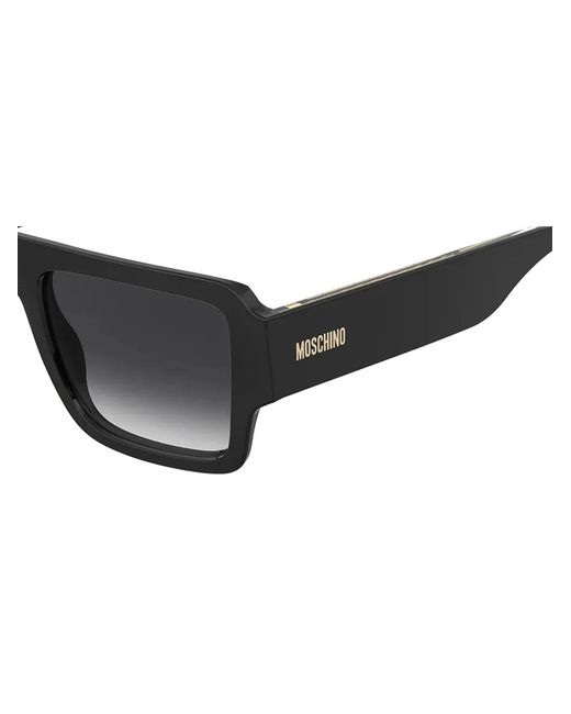 Moschino Black Lunettes De Soleil À Monture Rectangulaire