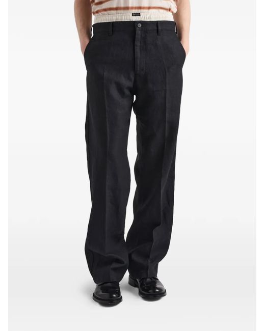 Prada Black Linen Pants for men
