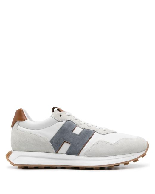 Hogan White H601 Panelled Sneakers for men