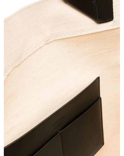 メンズ Jil Sander Book キャンバス ハンドバッグ Natural