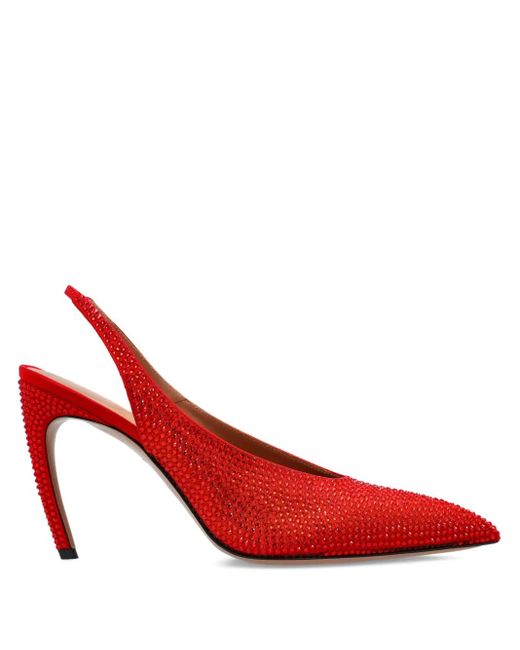 The Attico Red Heeled Shoes "Viper"