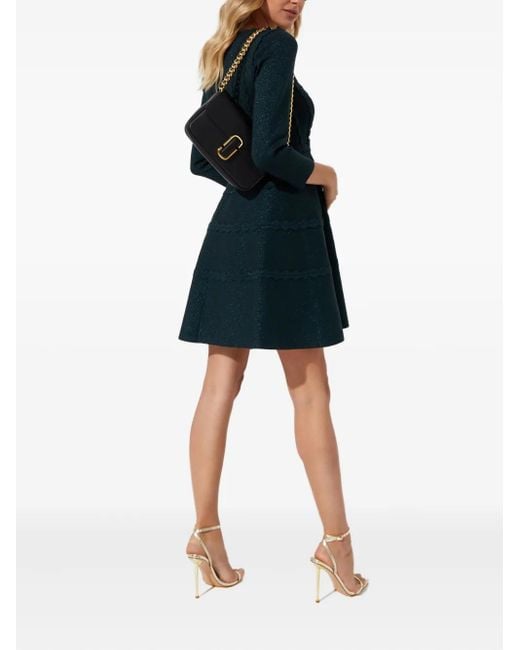 Needle & Thread Blue V-Neck Mini Dress