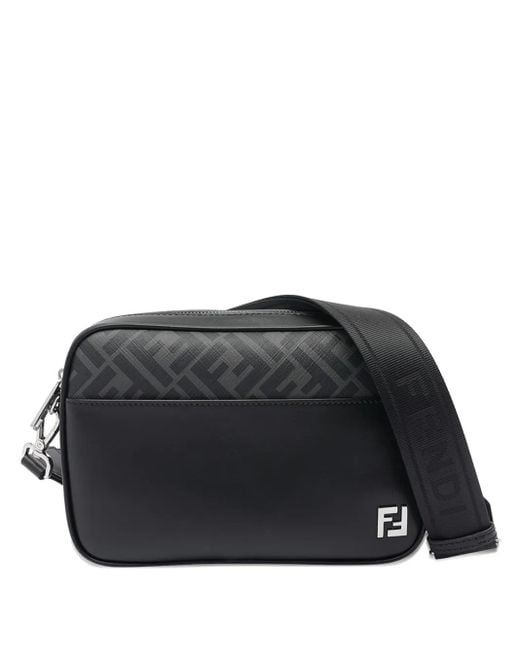 Fendi Reißverschlusstasche mit FF-Logo in Black für Herren