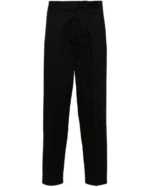Pantalones ajustados de talle medio Emporio Armani de hombre de color Black