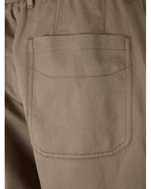 Brioni Natural Melbourne Patch Pocket Trousers for men